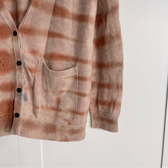 Raquel Allegra Tiger Animal Print Soft Cashmere V-Neck Sweater Cardigan Large - Picture 6 of 9